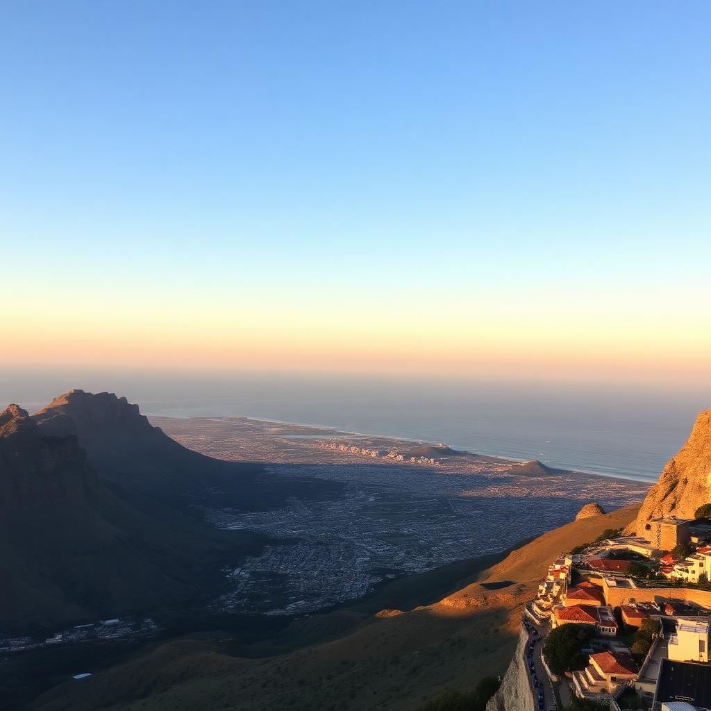 Cape Town beneath Table Mountain