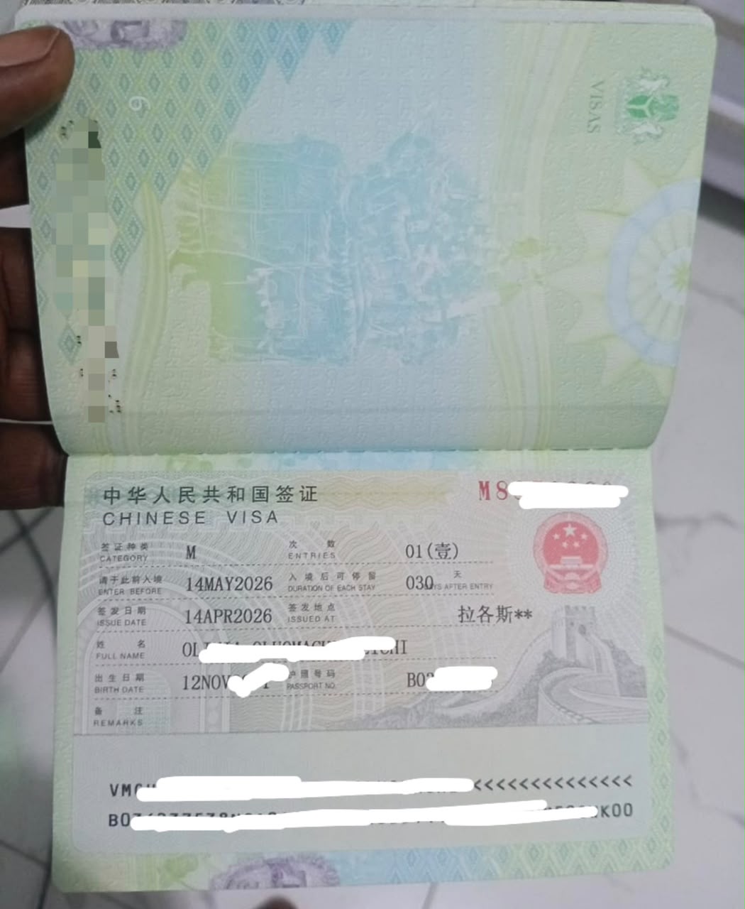 China Business Visa approval
